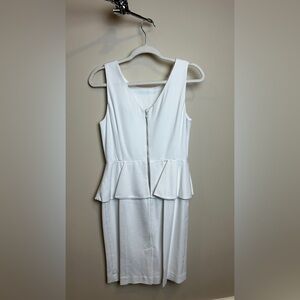 Short White Banana Republic Peplum Dress